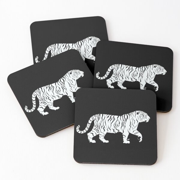 Item preview, White tiger negative stripes designed and sold by PlumeHarfang.