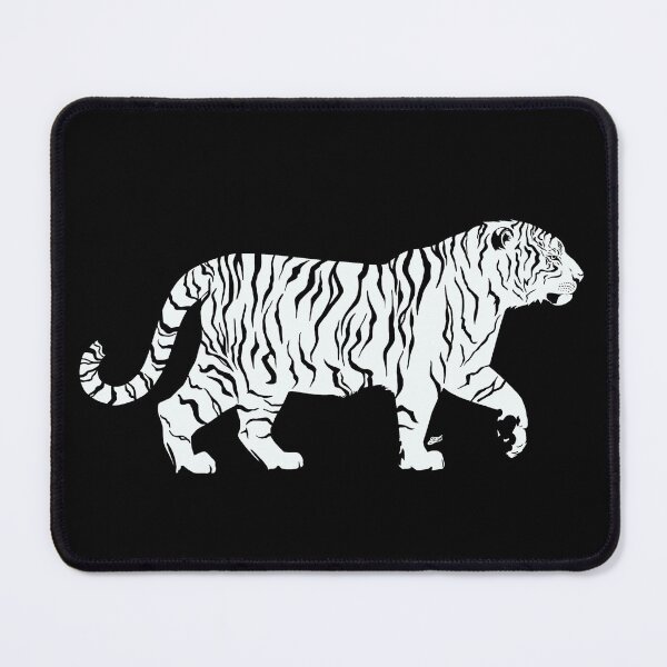 Item preview, White tiger negative stripes designed and sold by PlumeHarfang.