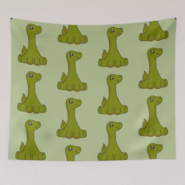 Item preview, Cute Baby Brontosaurus Diplodocus Sitting Dino designed and sold by simple-goose.