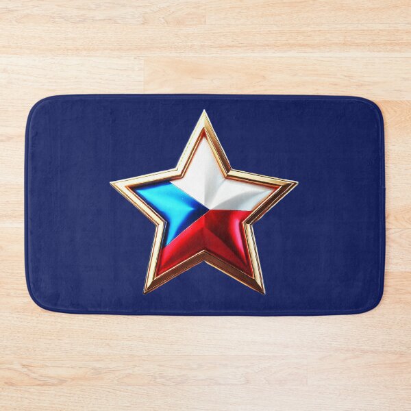Item preview, Czech Pride - Shiny Patriotic Star Flag Design designed and sold by Highlandkings.
