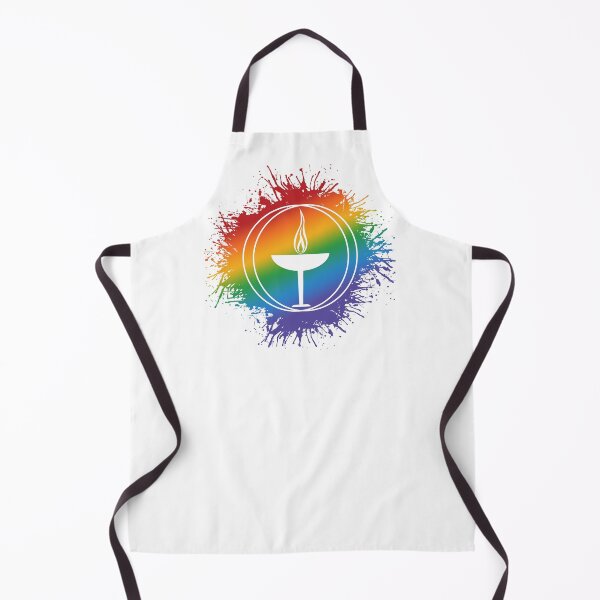 Item preview, Paint Splatter LGBTQ Pride Rainbow Unitarian Universalism Symbol designed and sold by LiveLoudGraphic.