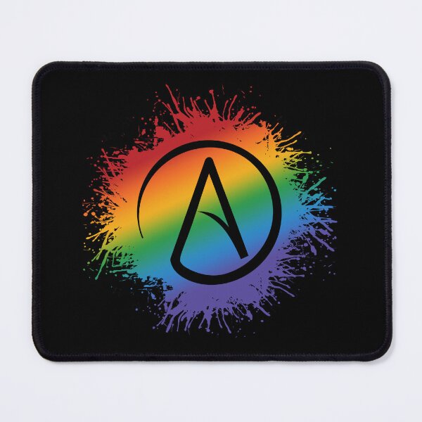 Item preview, Paint Splatter LGBTQ Pride Rainbow Atheist Symbol designed and sold by LiveLoudGraphic.