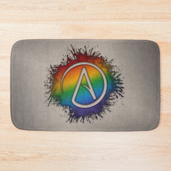 Item preview, Paint Splatter LGBTQ Pride Rainbow Atheist Symbol designed and sold by LiveLoudGraphic.