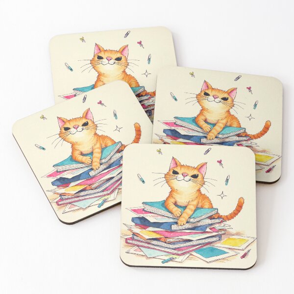 Item preview, Bookworm Cat designed and sold by SekzySaxa.