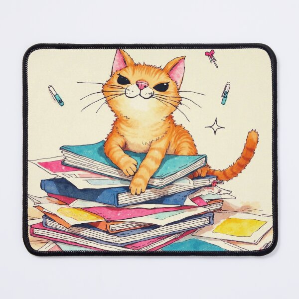 Item preview, Bookworm Cat designed and sold by SekzySaxa.