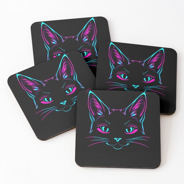 Item preview, Cat, Neon Cat Vibes designed and sold by CottonWonders.