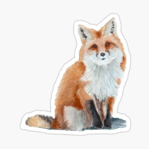 Sly Red Fox Sticker