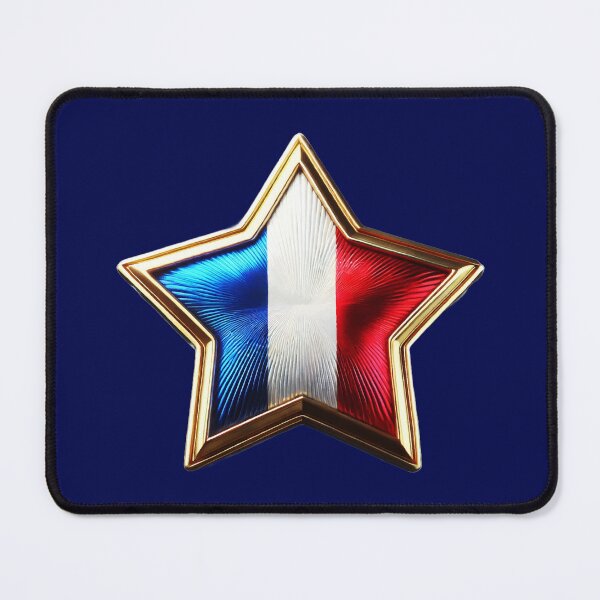 Item preview, France Pride - Shiny Tricolore Star Design designed and sold by Highlandkings.