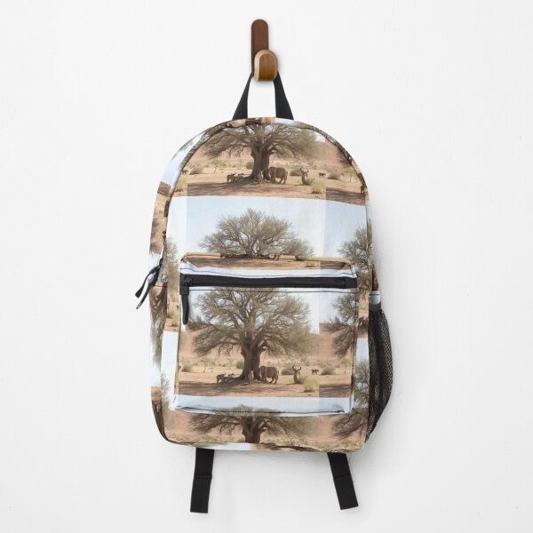Item preview, Desert Sanctuary - Wildlife Tree Art Print designed and sold by TreatLLC.