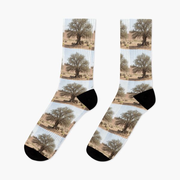 Item preview, Desert Sanctuary - Wildlife Tree Art Print designed and sold by TreatLLC.