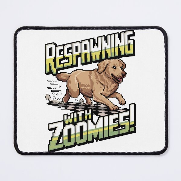 Item preview, Respawning with Zoomies – Funny Pixel Dog Gamer Design designed and sold by NaturePixel.