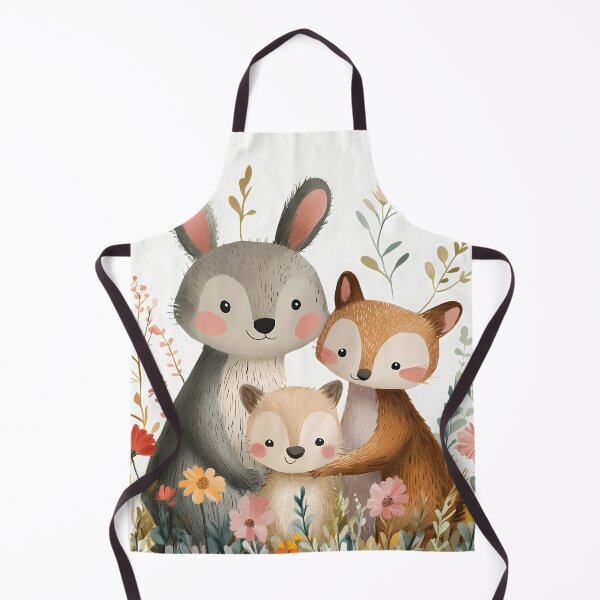 Aperçu de l'œuvre Woodland Animal Friends Nursery Wall Art & Decor créée et vendue par delightsandco.