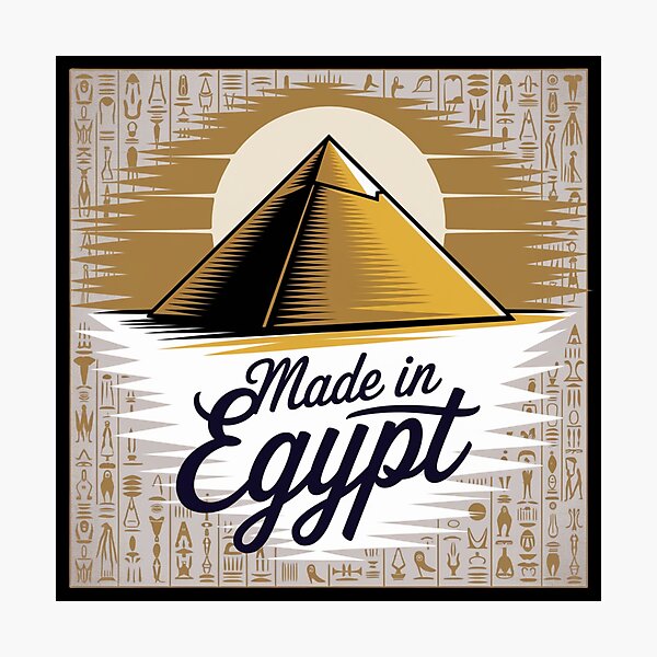 Item preview, Made in Egypt | Pyramid and Hieroglyphics Edition  designed and sold by Ink And Inspire.