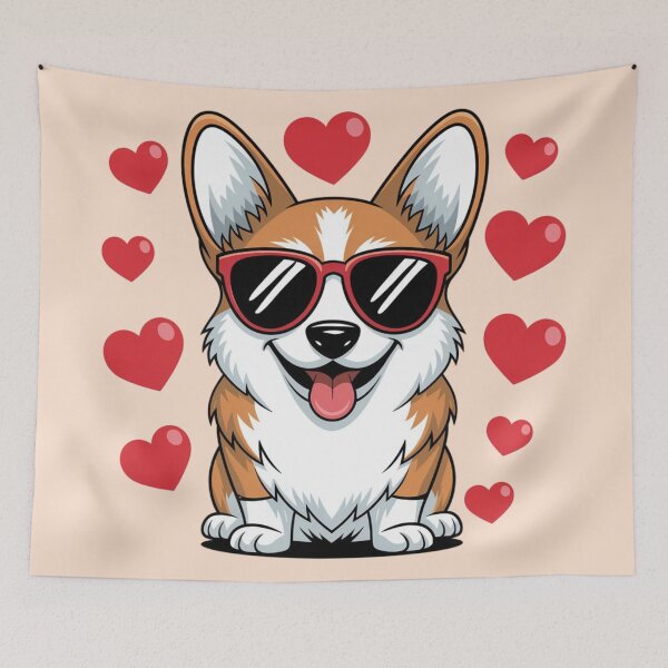 Item preview, a happy corgi designed and sold by 123ks.