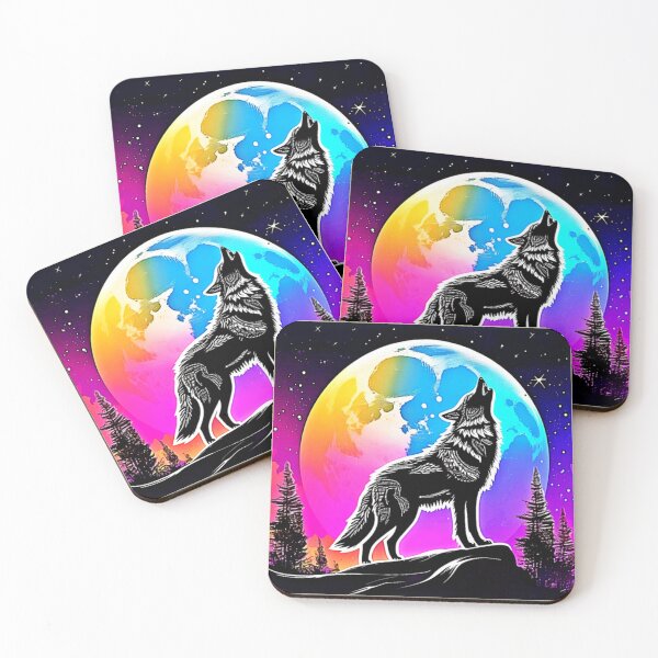 Item preview, Lunar Wolf Serenade Design designed and sold by Health And Fitness Posts e-Store.