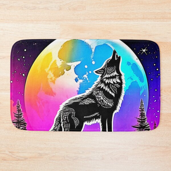 Item preview, Lunar Wolf Serenade Design designed and sold by Health And Fitness Posts e-Store.
