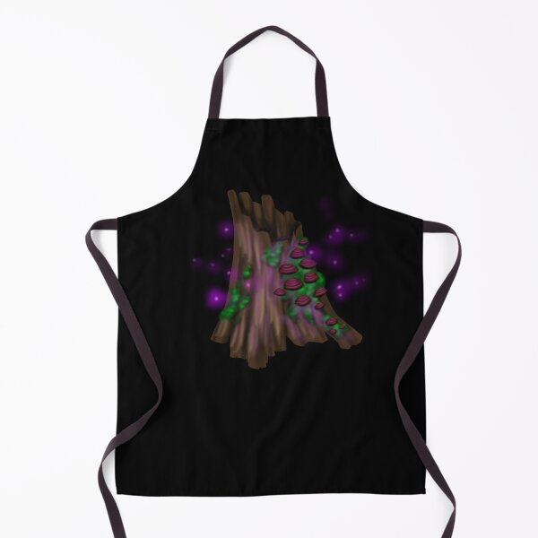 Item preview, Magical tree trunk with brown mushrooms, green moss and purple fireflies designed and sold by katecheerycake.