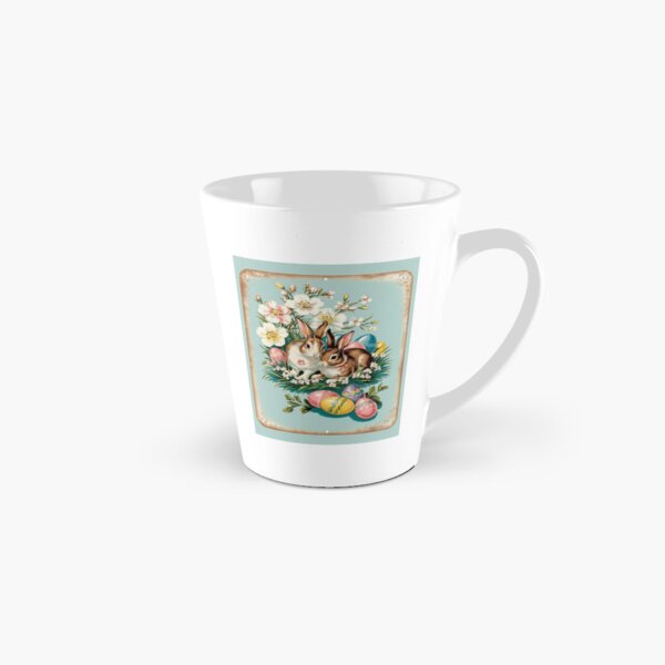 Vista previa del artículo con la obra «Conejitos de Pascua con estampado vintage», diseñado y vendido por DollyPopPrints.