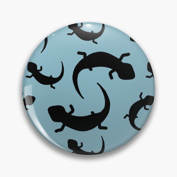 Item preview, Three-Legged Lizards (Black on Blue) designed and sold by Smol Poro.