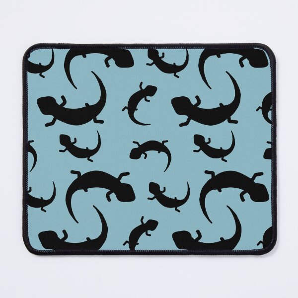 Item preview, Three-Legged Lizards (Black on Blue) designed and sold by Smol Poro.