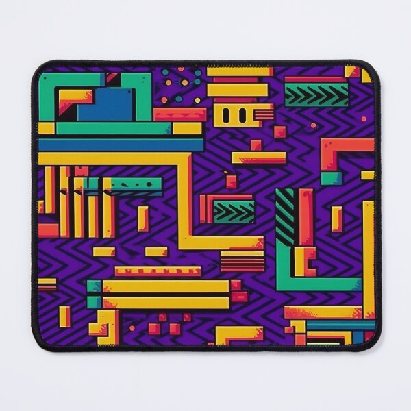 Item preview, Abstract Retro Blocky Geometric Pattern designed and sold by bubblegoth.