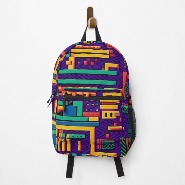 Item preview, Abstract Retro Blocky Geometric Pattern designed and sold by bubblegoth.
