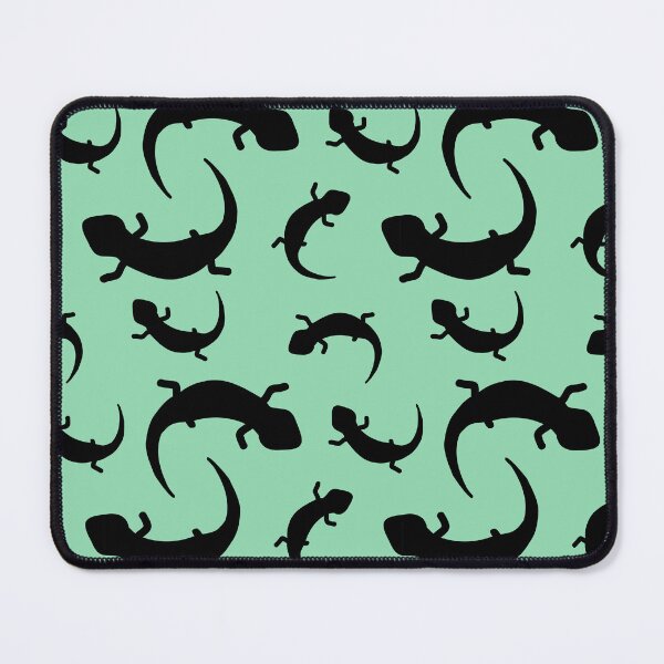 Item preview, Three-Legged Lizards (Black on Green) designed and sold by Smol Poro.