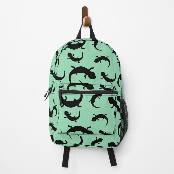 Item preview, Three-Legged Lizards (Black on Green) designed and sold by Smol Poro.