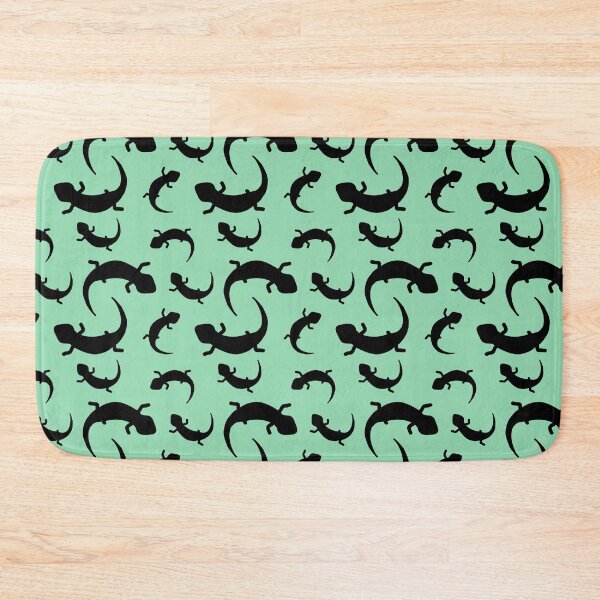 Item preview, Three-Legged Lizards (Black on Green) designed and sold by Smol Poro.