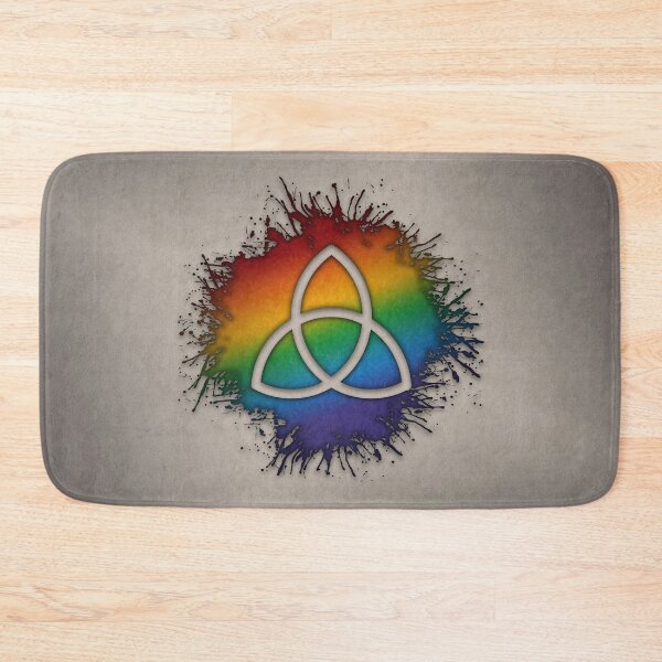 Item preview, Paint Splatter LGBTQ Pride Rainbow Triquetra Symbol designed and sold by LiveLoudGraphic.