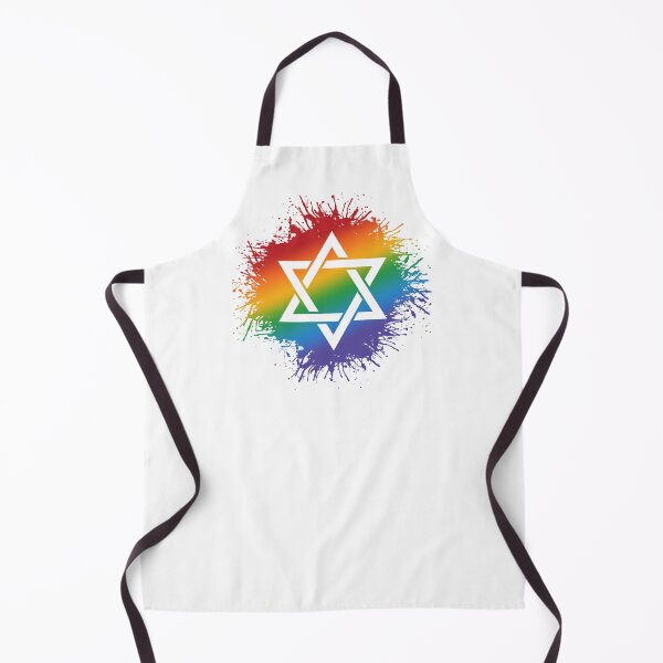 Item preview, Paint Splatter LGBTQ Pride Rainbow Star of David Symbol designed and sold by LiveLoudGraphic.