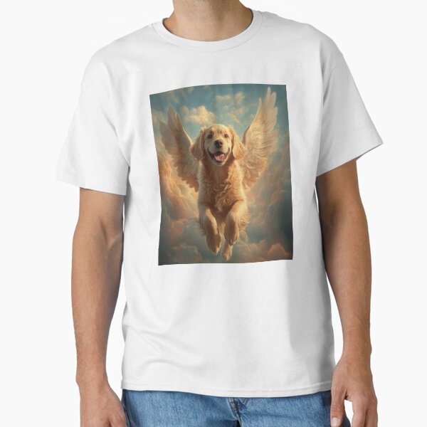 Item preview, Angelic Golden Retriever – Loving Pet Memorial Art | Golden Retriever Memorial | Pet Memorial Art designed and sold by Zdarovsky.