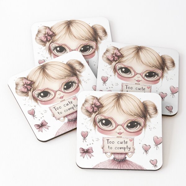 Item preview, Too Cute to Comply – Coquette Rebellion in Pink designed and sold by AI-Only Creations.