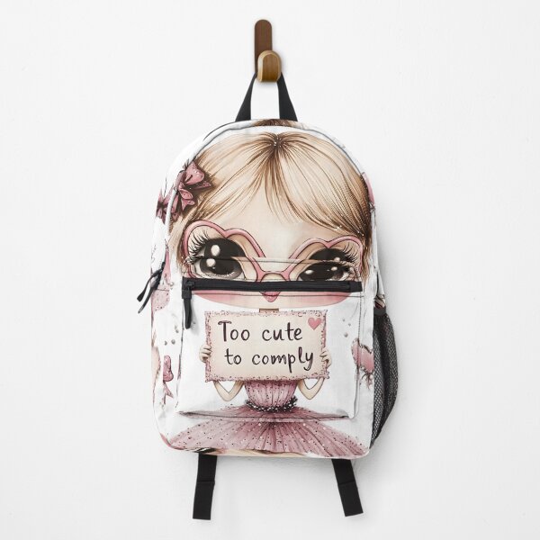 Item preview, Too Cute to Comply – Coquette Rebellion in Pink designed and sold by AI-Only Creations.