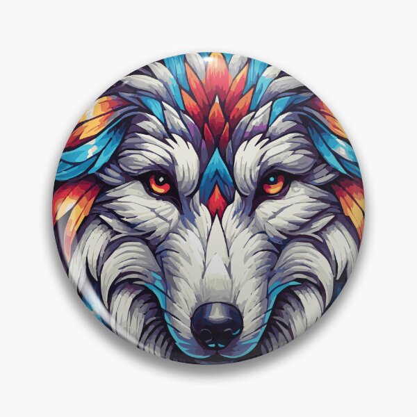Item preview, Colorful 3D Wolf Tattoo designed and sold by alw951.