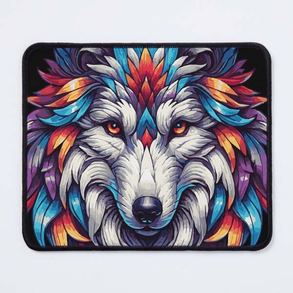 Item preview, Colorful 3D Wolf Tattoo designed and sold by alw951.