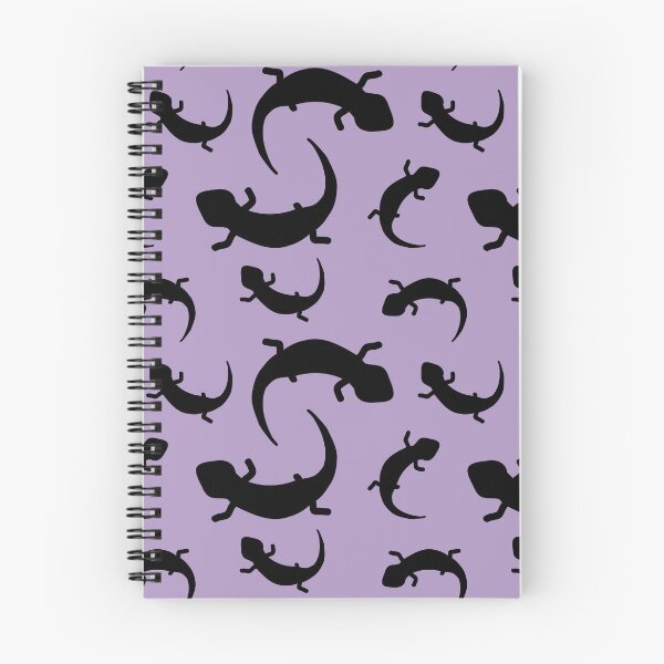 Item preview, Three-Legged Lizards (Black on Purple) designed and sold by Smol Poro.