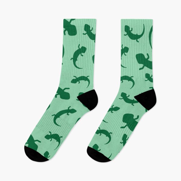 Item preview, Three-Legged Lizards (Green on Green) designed and sold by Smol Poro.