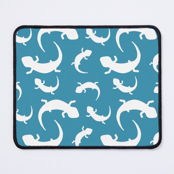 Item preview, Three-Legged Lizards (White on Blue) designed and sold by Smol Poro.