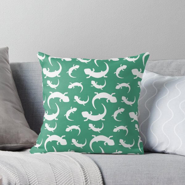 Item preview, Three-Legged Lizards (White on Green) designed and sold by Smol Poro.