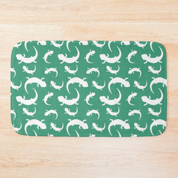 Item preview, Three-Legged Lizards (White on Green) designed and sold by Smol Poro.