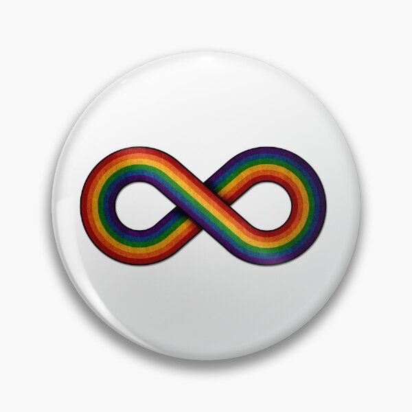 Item preview, Large Infinity Vector Symbol Striped with LGBTQ Pride Rainbow Flag designed and sold by LiveLoudGraphic.