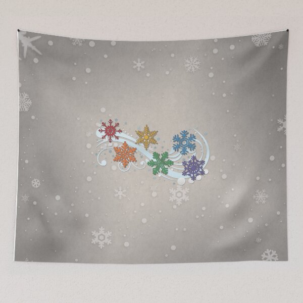 Item preview, LGBTQ Pride Rainbow Colored Winter Snowflakes Vector designed and sold by LiveLoudGraphic.