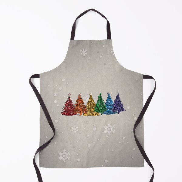 Item preview, Row of Six LGBTQ Pride Rainbow Christmas Trees Vector designed and sold by LiveLoudGraphic.