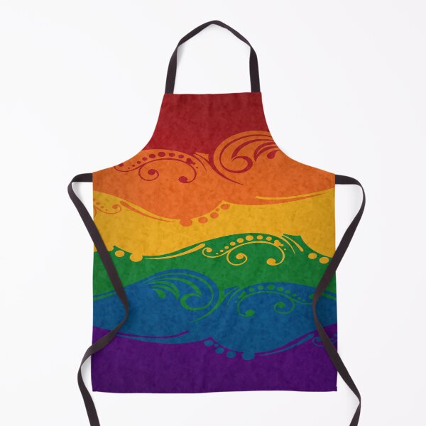 Item preview, Fancy Swooped and Swirled LGBTQ Pride Rainbow Flag Background designed and sold by LiveLoudGraphic.