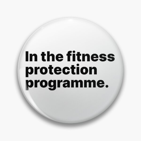 Item preview, In the fitness protection programme | Black text designed and sold by ThingsOnTees.