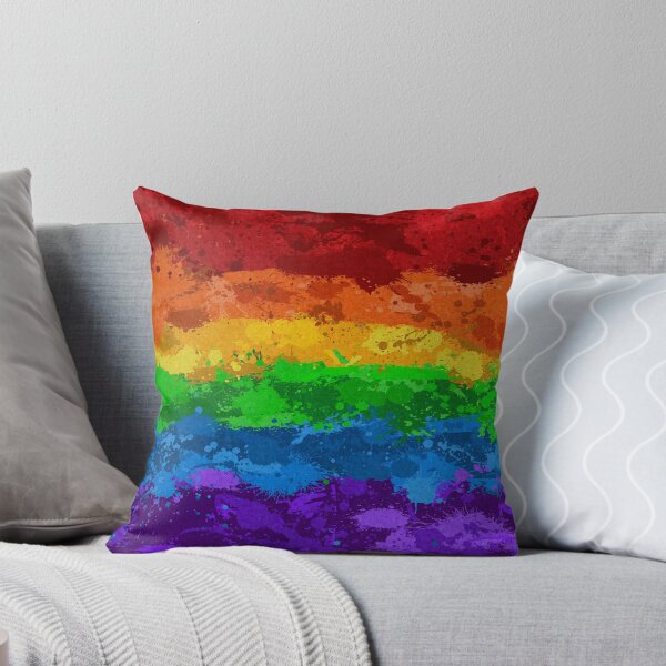 Item preview, Abstract Paint Splatter LGBTQ Pride Rainbow Flag Background designed and sold by LiveLoudGraphic.