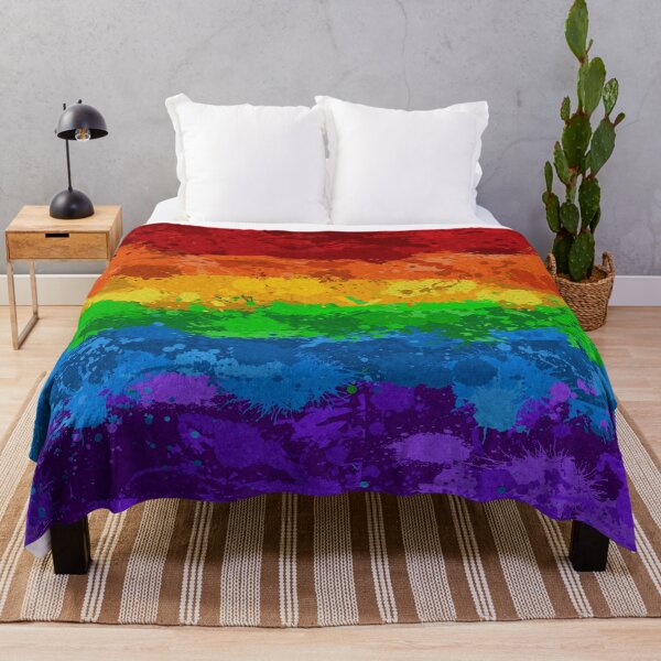 Item preview, Abstract Paint Splatter LGBTQ Pride Rainbow Flag Background designed and sold by LiveLoudGraphic.