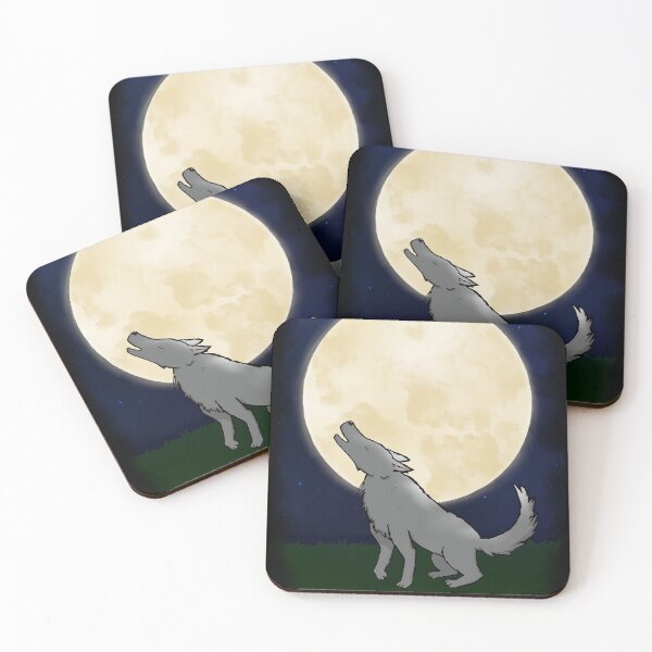 Item preview, Full moon howling wolf designed and sold by PofMart.