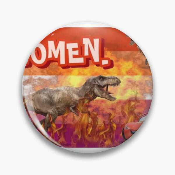 Item preview, WOMEN sticker lesbian dinosaur whatever designed and sold by DollyPopPrints.
